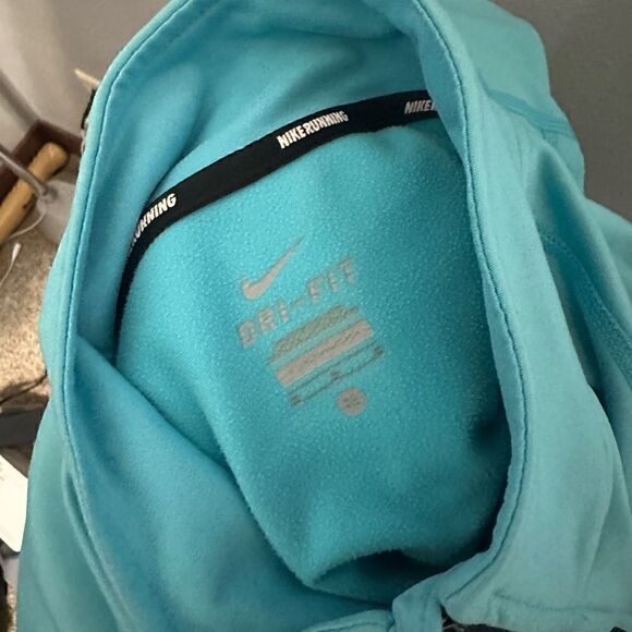 Nike Drifit Running Women's Medium Turquoise Half ZIP Jacket - Picture 5 of 5